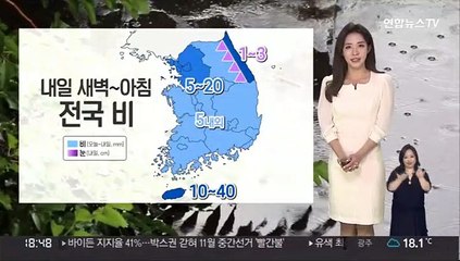 [날씨] 내일 아침 출근길 전국 비 조금…황사 차츰 해소