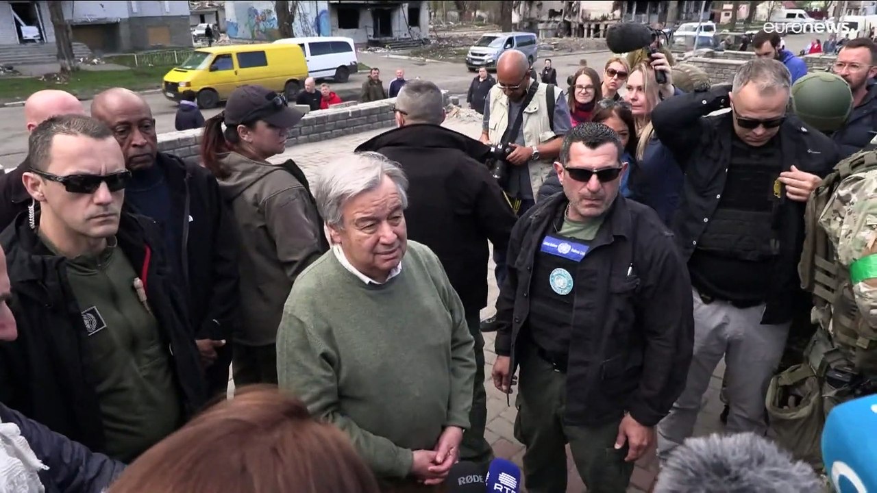 Antonio Guterres en visite en Ukraine : "J'appelle la Russie à accepter de coopérer avec la CPI"