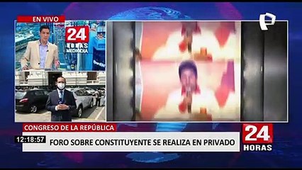 Perú Libre realizó foro sobre Constituyente pese a no tener autorización