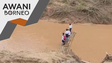 Infrastruktur | Pelajar naik rakit, jambatan gantung rosak