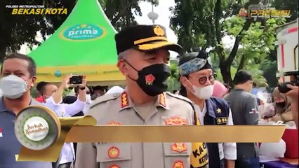 Kegiatan Pasar Tani Ramadhan 1443 H. Polres Metro Bekasi Kota