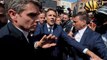 Macron in Pariser Vorort mit Tomaten beworfen