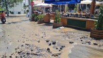 Bodrum'da içme suyu isale hattı patladı