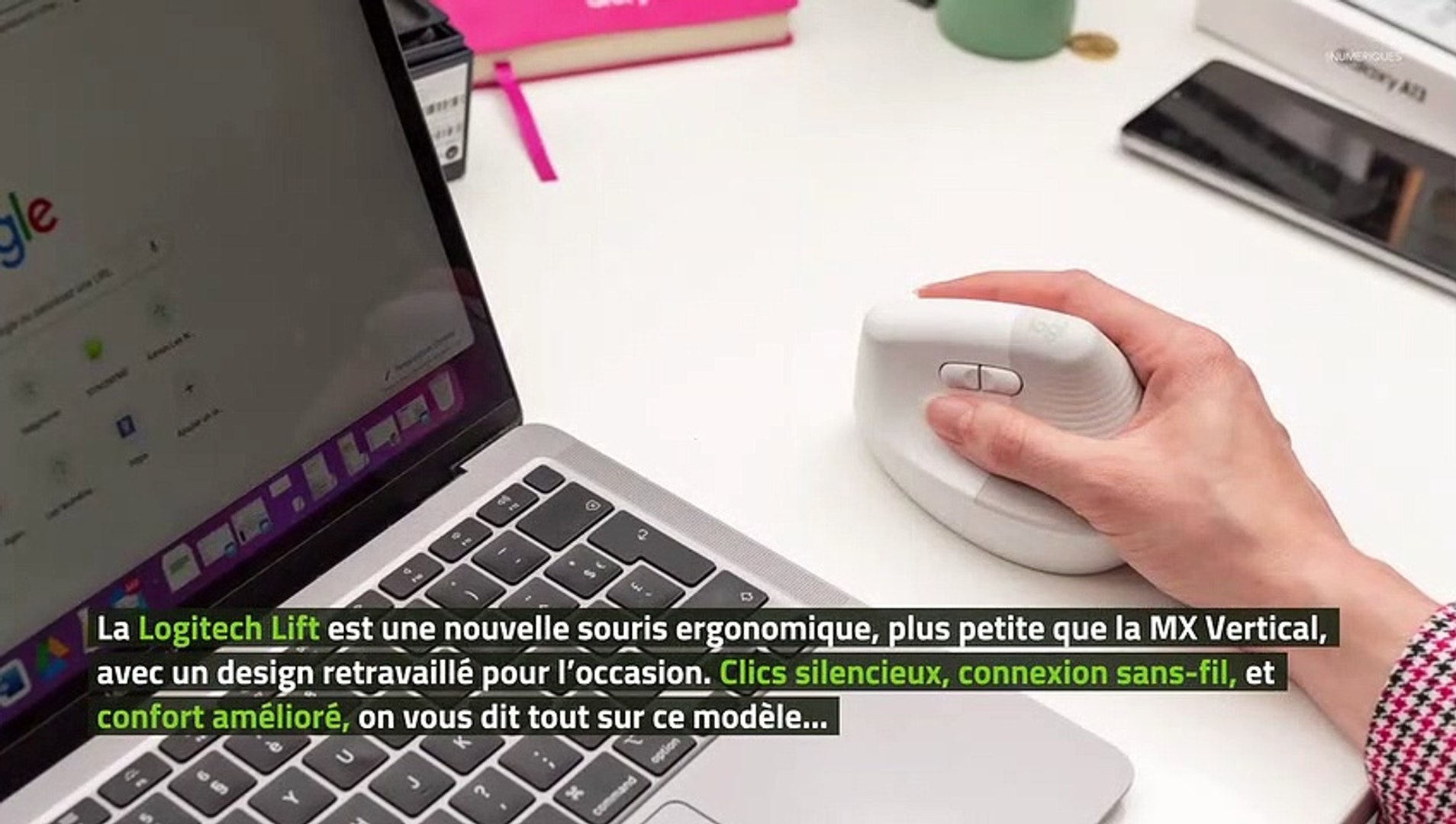 Test Logitech Lift : une souris ergonomique verticale pour plus de confort  en bureautique - Vidéo Dailymotion