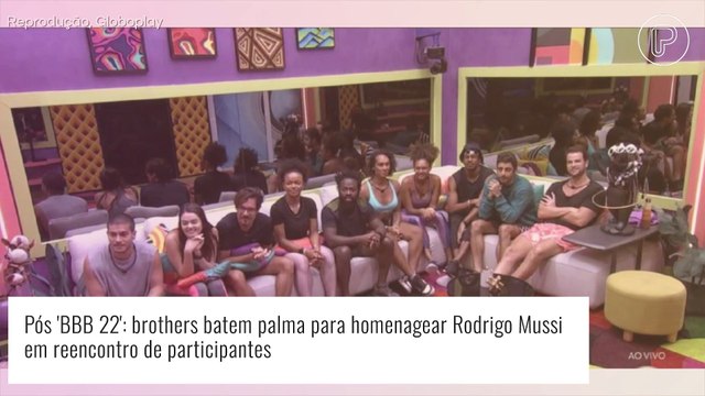 Rodrigo Mussi é homenageado em reencontro de ex-BBBs após fim do 'BBB 22': 'Vai dar tudo certo'