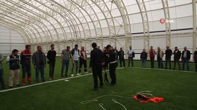 Belediye personeline yüksekte güvenlik eğitimi