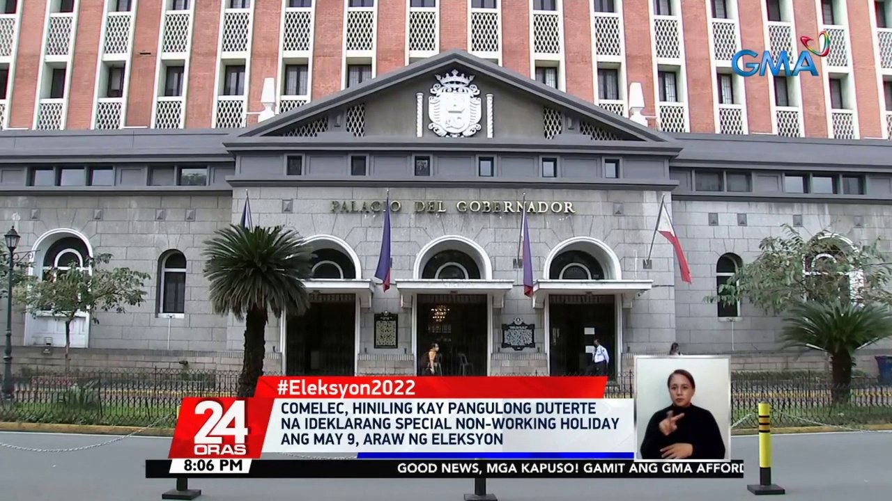 Comelec, hiniling kay Pangulong Duterte na ideklarang special non-working holiday ang May 9, araw ng eleksyon | 24 Oras