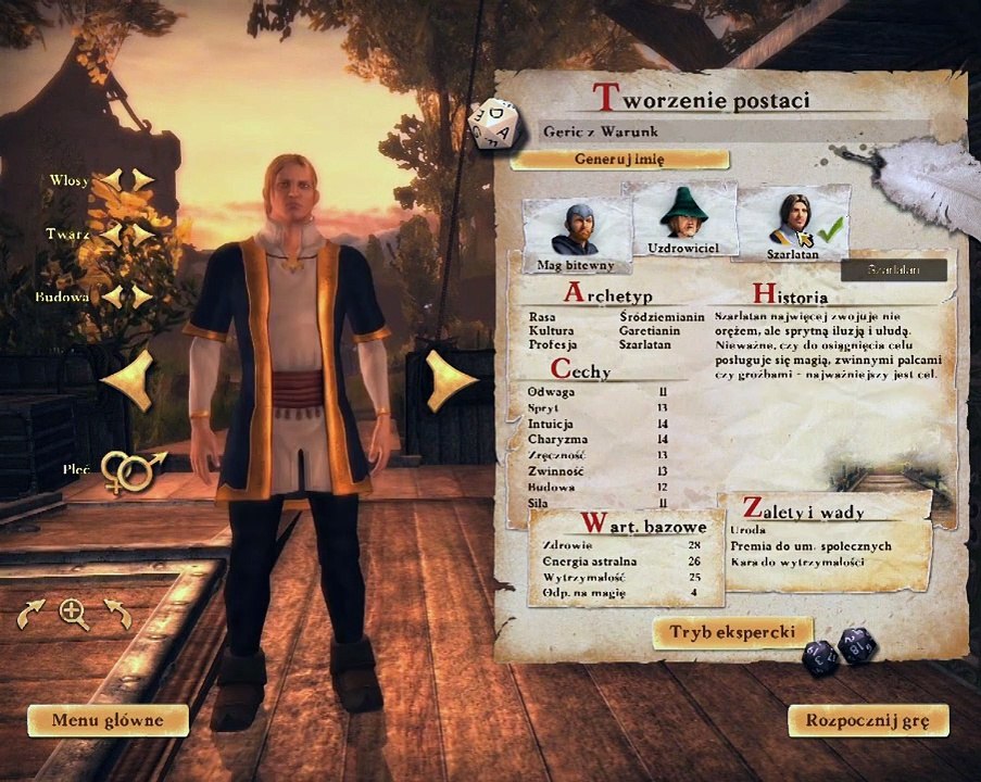 Drakensang: The River of Time character creation