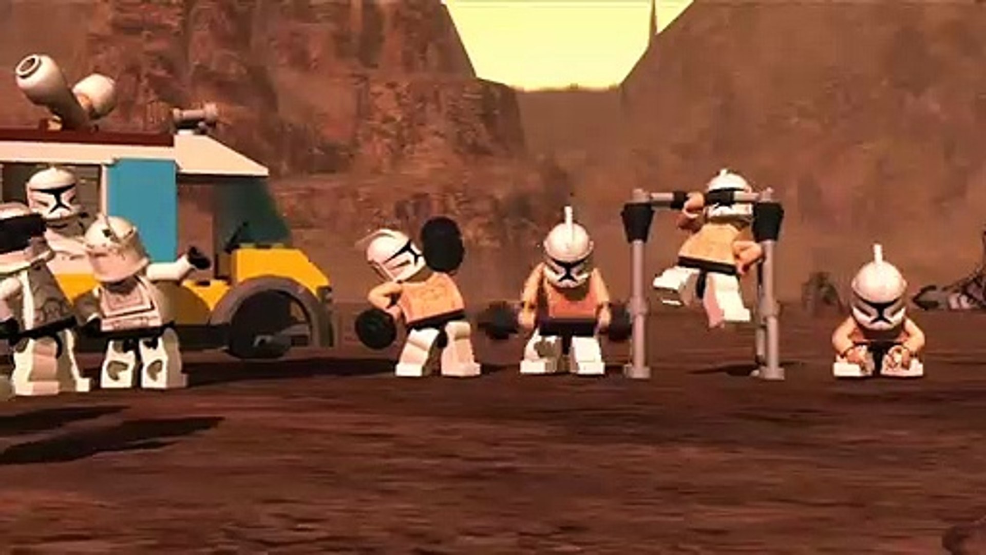 LEGO Star Wars III: The Clone Wars Troopers Working Out