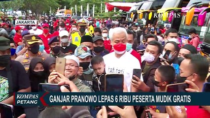 Video herunterladen: Ganjar Pranowo Lepas 6.000 Peserta Mudik Gratis Warga Jawa Tengah di TMII, Jakarta