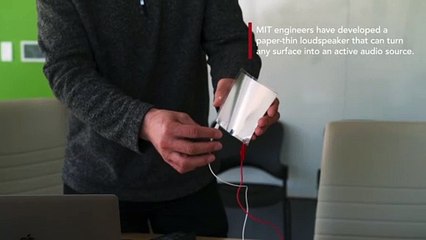 Altavoz con forma de papel del MIT