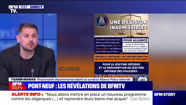 Morts sur le Pont-Neuf: le syndicat Alliance en colère après la mise en examen d'un policier