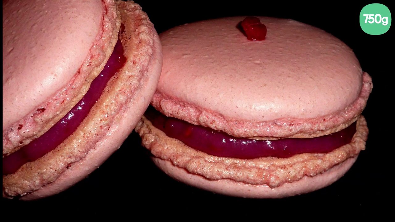 Macarons aux framboises