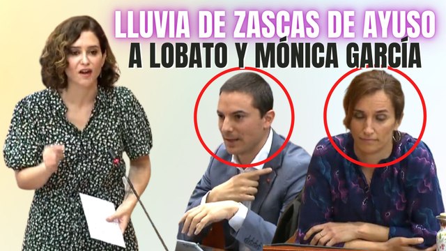Ayuso vapulea a Lobato sacando a la luz la corrupción del PSOE y sacude a la ‘Mema’ Mónica García