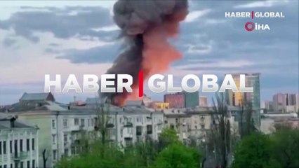 Son dakika Kiev'de büyük bir patlama meydana geldi