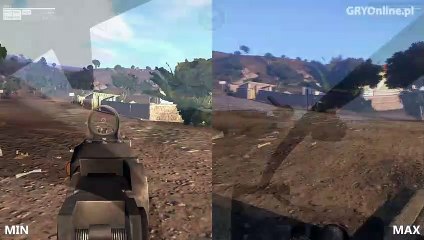 Arma III graphic comparison max/min