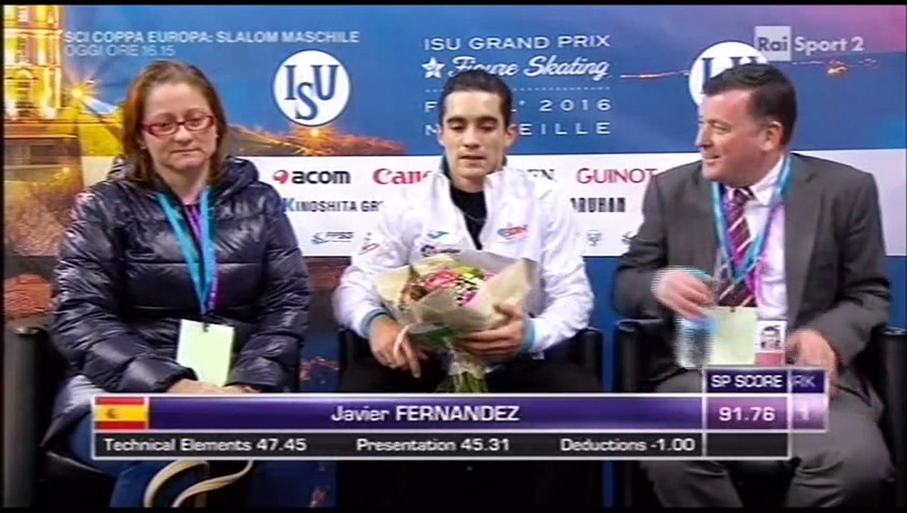 GPF16 - Commentators mention Hanyu (RAI ITA)