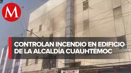 Se registra incendio en un edificio de alcaldía Cuauhtémoc