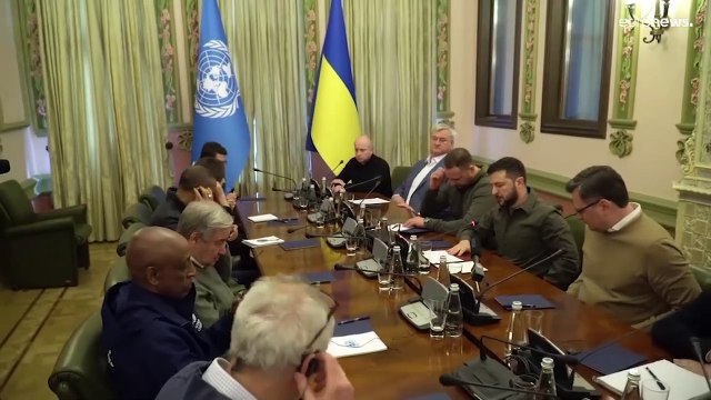 Ракетный удар по Киеву во время визита генсека ООН