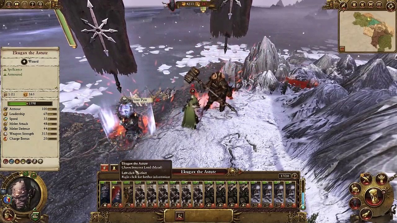 Total War: Warhammer gameplay commentary - Chaos Warriors