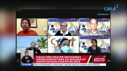 PasaLord Prayer Movement, nanalangin para sa malinis at mapayapang Eleksyon 2022 | UB