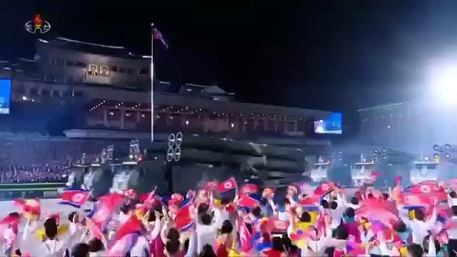 North Korean army parade with new weapons and missiles