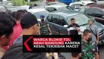 Emosi! Warga Blokir Jalan Tol Cipularang Arah ke Bandung, Kesal Macet Berjam-jam