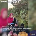 Viral! Mbok Yem Sang Pemilik Warung di Puncak Lawu Ditandu Turun Gunung
