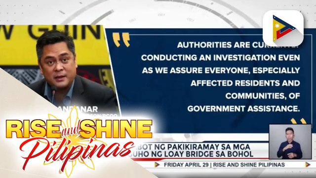 Palasyo, nagpaabot ng pakikiramay sa mga biktima ng pagguho ng Loay Bridge sa Bohol