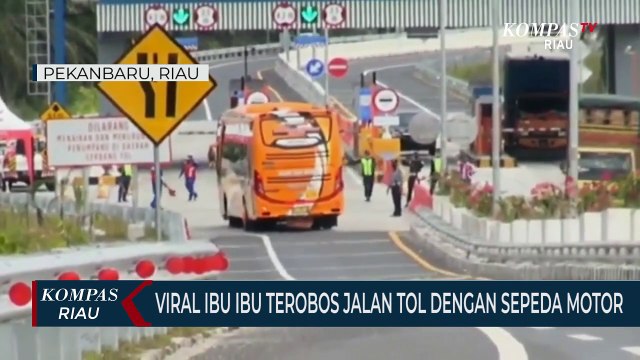 Viral Ibu Ibu Terobos Jalan Tol Dengan Sepeda Motor