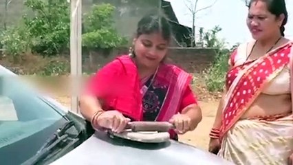 கொளுத்தும் வெயில்.. கார் பேனட்டில் சப்பாத்தி சுட்ட பெண் - வீடியோ!