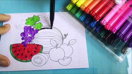 7 | Coloring  fruit  | Tô màu trái cây | #tomau #tômàu #coloring
