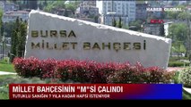 Millet bahçesinin 'M' harfini çalan sanık tahliye edildi