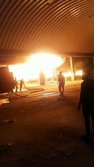 मुहाना मंडी में देर रात लगी आग से लाखों का नुकसान