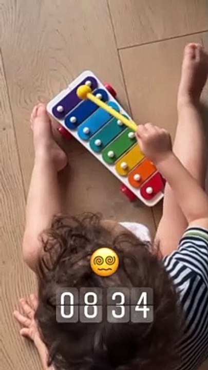 M. Pokora filme ses fils, en pleine forme, dès le matin. Instagram, avril 2022