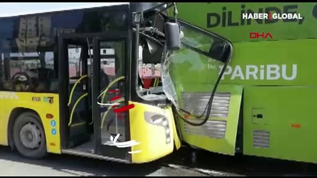 Son Dakika! İkitelli'de İETT otobüsü, servis aracı ve kamyonet çarpıştı! Yaralılar var