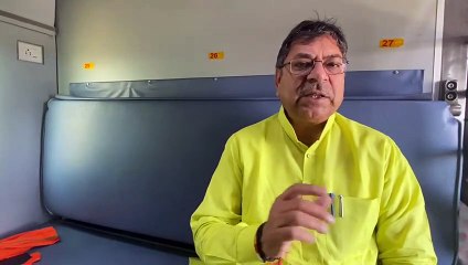 VIDEO : गहलोत बयान के फ़ौरन बाद भाजपा प्रदेशाध्यक्ष का पलटवार, चलती ट्रेन से ही वीडियो बना साधा निशाना