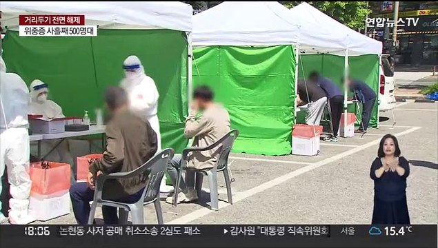 실외 마스크 해제 앞두고 유행 감소…이틀째 5만명대