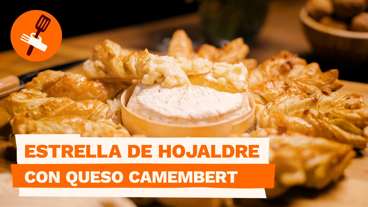 Estrella de hojaldre con queso camembert