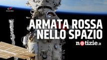 Spazio, astronauti russi issano lo “Stendardo della Vittoria” dell’Armata Rossa a bordo della Iss