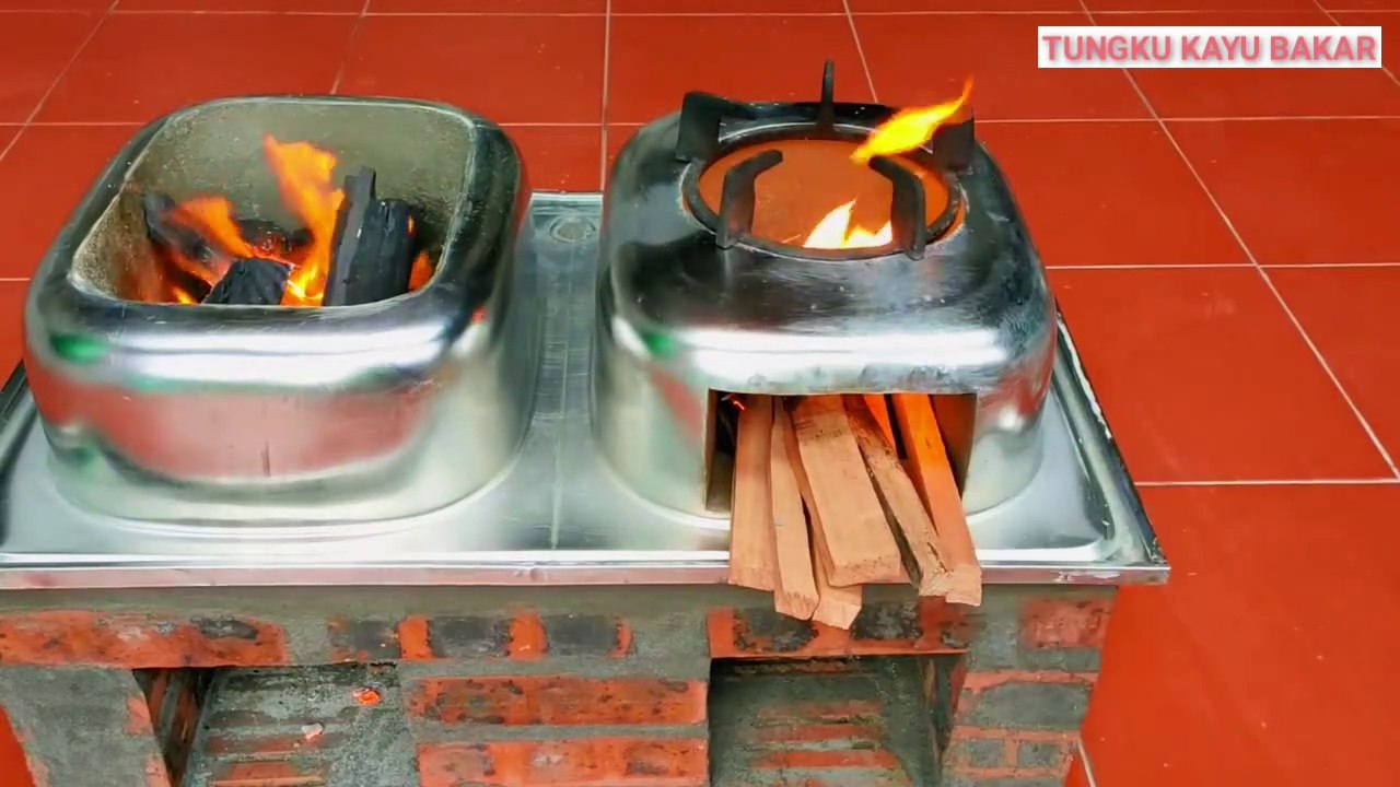 #013 Tungku kayu bakar dari wastafel lama || how to make firewood stove