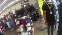 Body-cam footage shows killer thug being arrested while working at JD Sports after he and his brother stabbed man to death