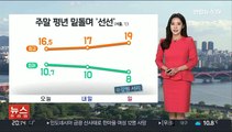 [날씨] 주말 한낮 20도 밑돌아…중부 곳곳 비 조금