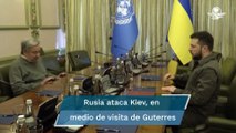Rusia reta a la ONU, ataca Kiev en medio de visita de secretario de ese organismo