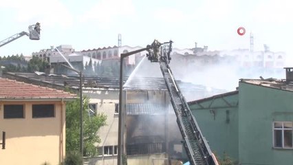 Tuzla'daki işyeri yangınında söndürme çalışmaları başladı