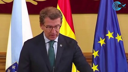 Feijóo se emociona durante su discurso tras dimitir como presidente de la Xunta