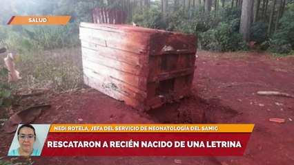Rescataron a recién nacido de una letrina