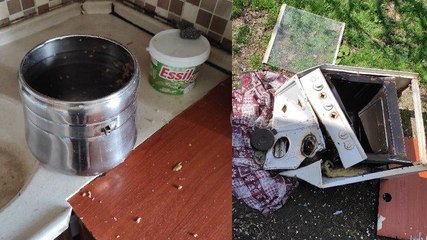 Düdüklü tencere bomba gibi patladı