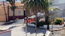 Incendio cerca de una gasolinera de Arafo