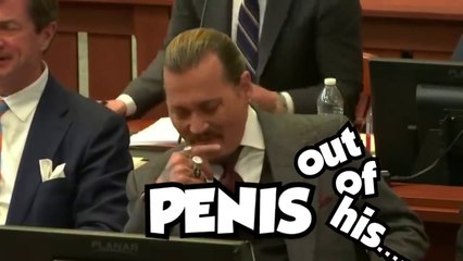 Johnny Depp Reaction at Bizzare Penis Question in Court and Getting Hillarious 
